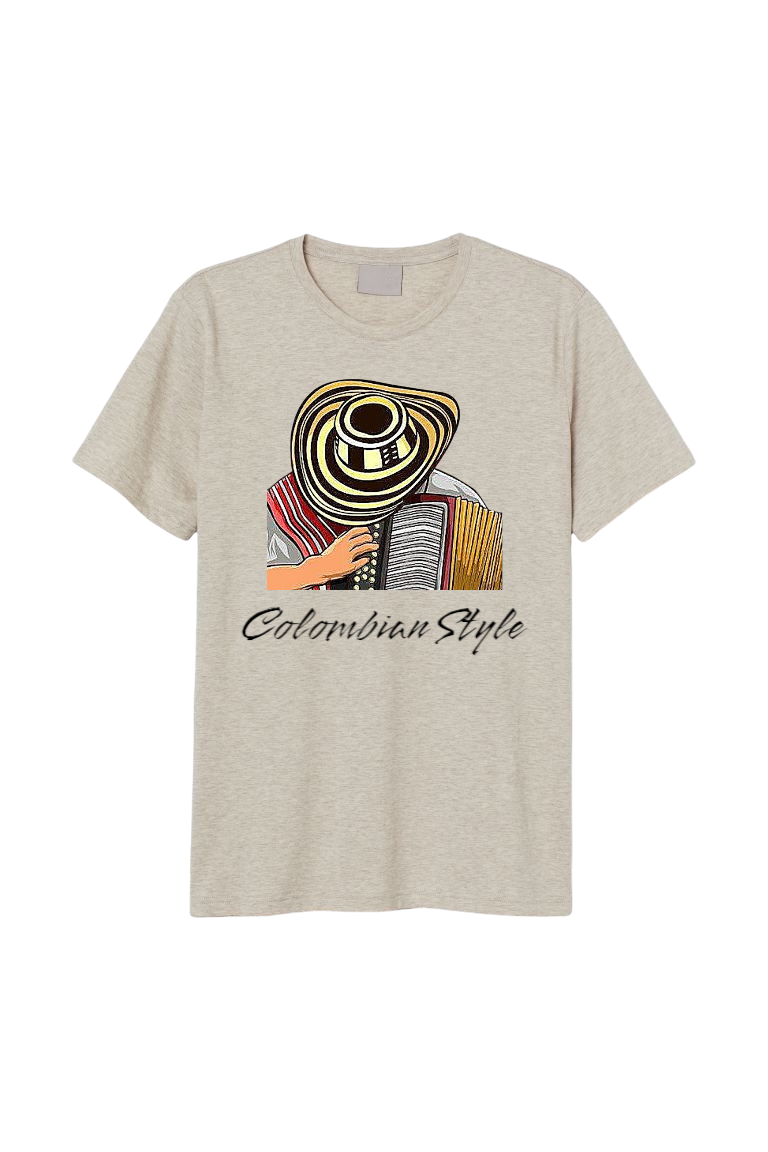 Camiseta de algodón transpirable diseño estilo colombiano