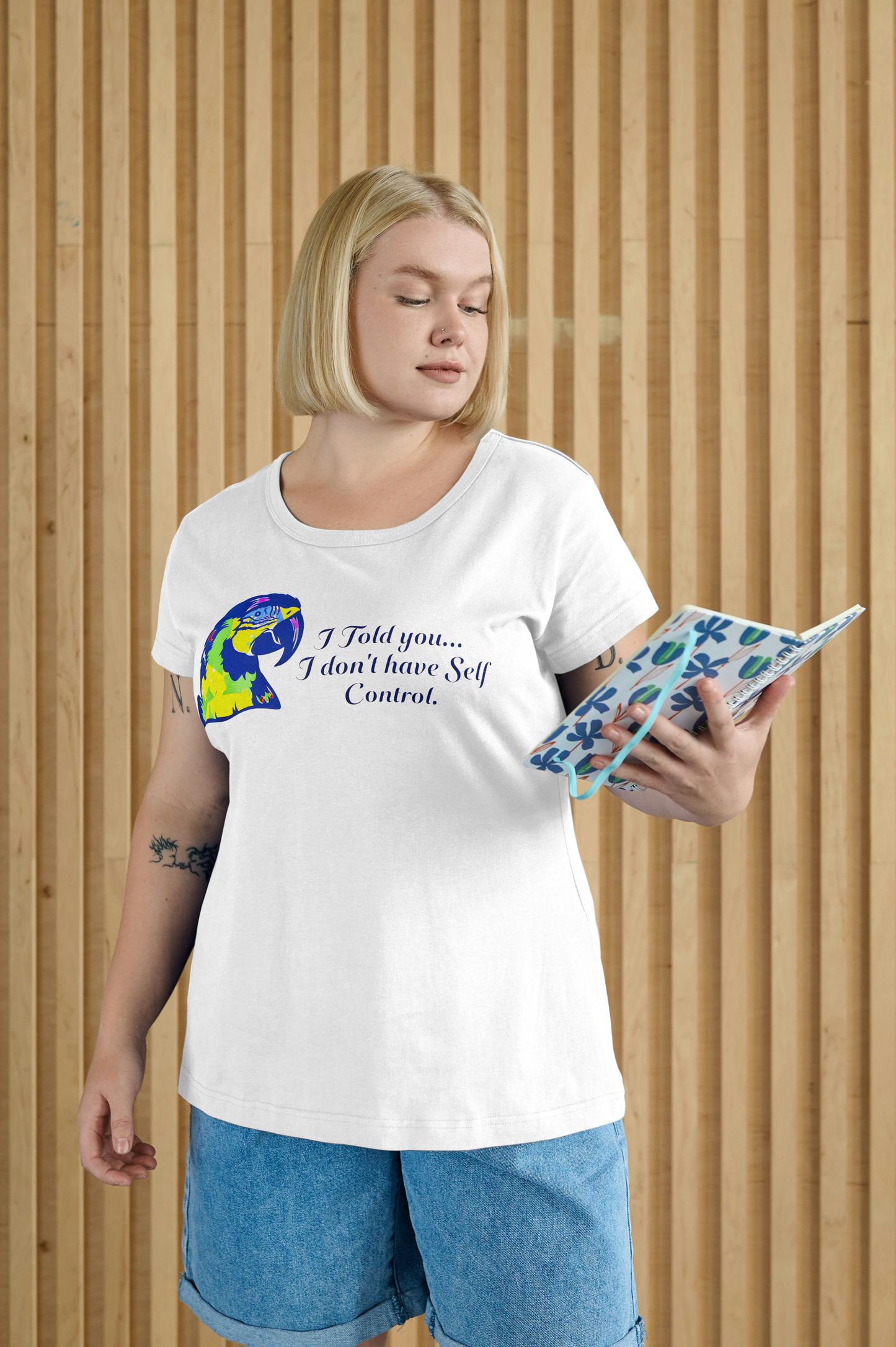 Printed Parrot Short Sleve T-Shirt