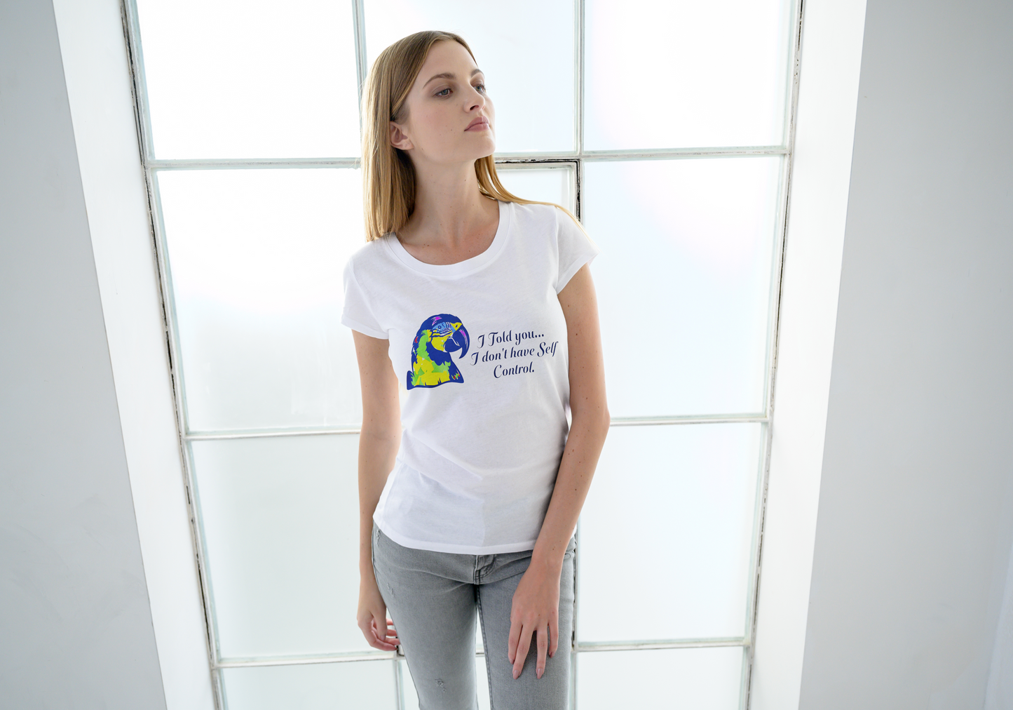 Printed Parrot Short Sleve T-Shirt